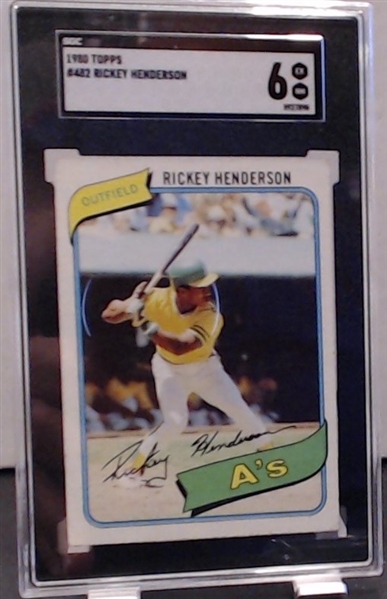 1980 TOPPS RICKEY HENDERSON (RC) SGC 6