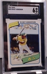 1980 TOPPS RICKEY HENDERSON (RC) SGC 6