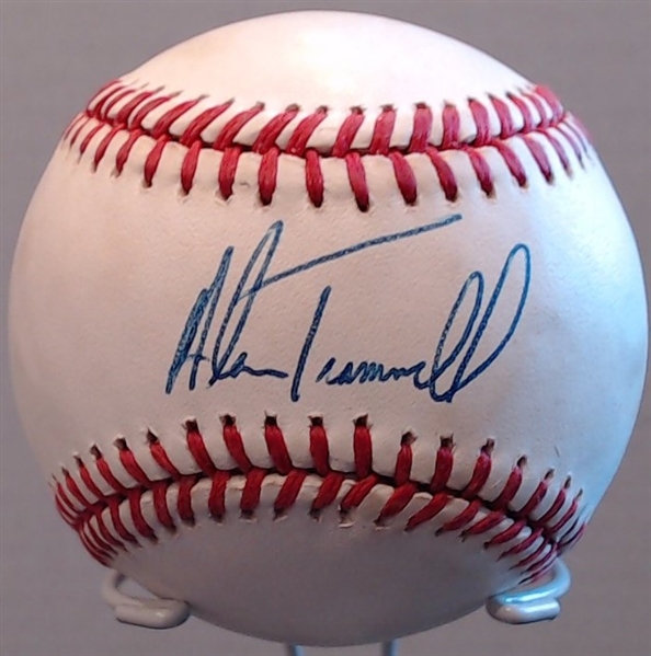 ALLAN TRAMMELL AUTOGRAPHED BASEBALL W/CAS STICKER NO CARD