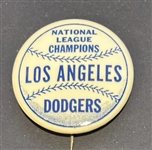 VINTAGE LOS ANGELES DODGERS PIN- NATIONAL LEAGUE CHAMPIONS