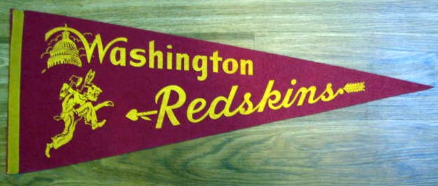 Lot Detail - 50's WASHINGTON REDSKINS PENNANT