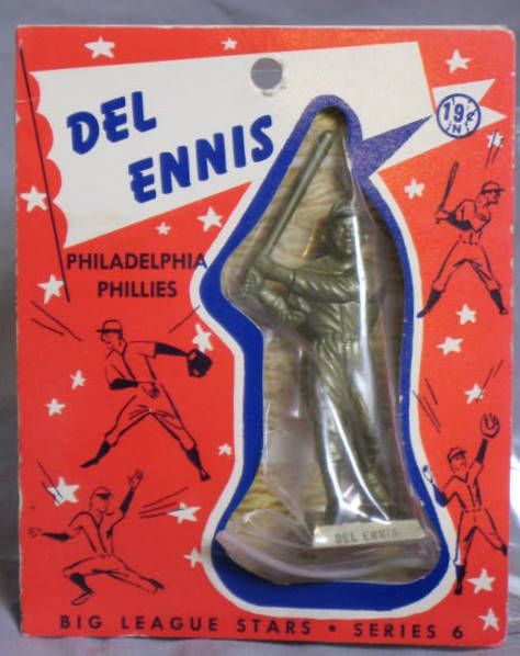 1956 DEL ENNIS BIG LEAGUE STAR STATUE w/CARD