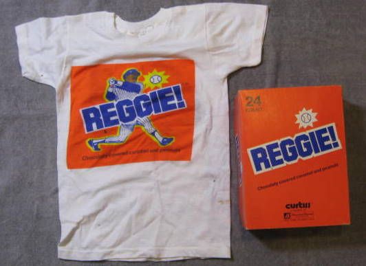70's REGGIE JACKSON SHIRT & BOX FROM ENDORSED CANDY