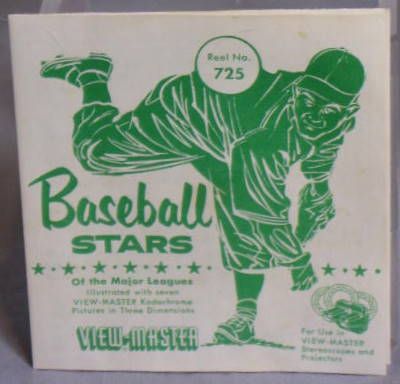 1953 BASEBALL STARS OF THE MAJOR LEAGUE VIEW MASTER REELS