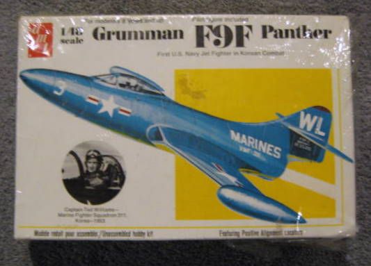 VINTAGE GRUMMAN F9F PANTHER MODEL KIT w/TED WILLIAMS