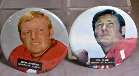 1972 NFLPA PINS- SONNY JURGENSEN & BILLY KILMER