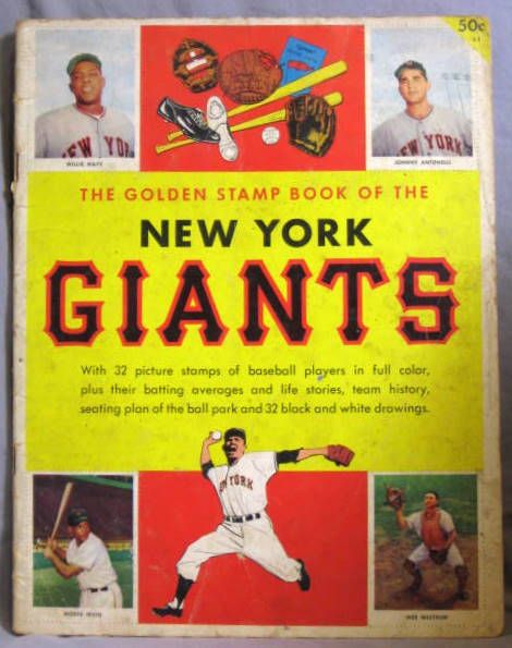 1955 NEW YORK GIANTS STAMP BOOK