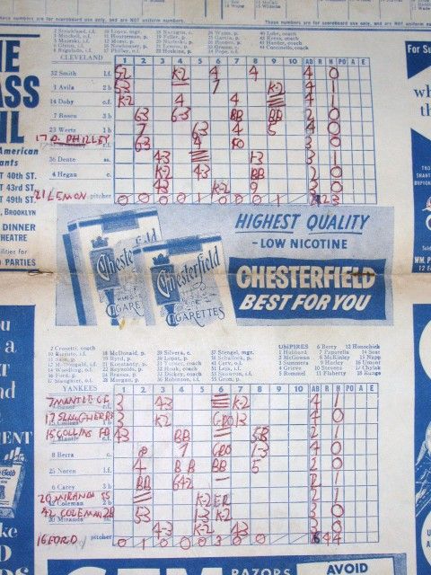 Lot Detail - 1954 AND 55 NEW YORK YANKEES BASEBALL PROGRAMS