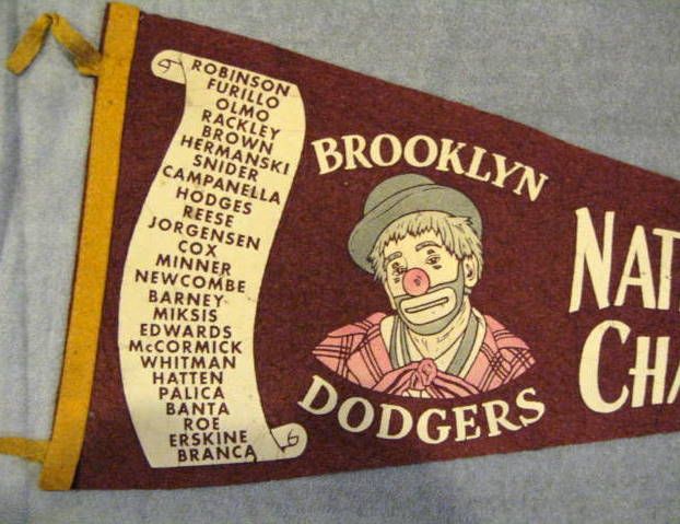 Lot Detail - 1949 BROOKLYN DODGERS WORLD SERIES PENNANT