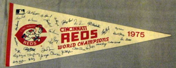 Lot Detail - 1975 CINCINNATI REDS WORLD CHAMPIONS PENNANT