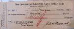 RUPPERT / BARROW 1925 NY YANKEES SIGNED CHECK