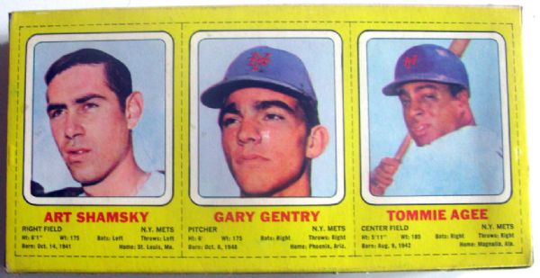 1969 THE AMAZIN METS WORLD CHAMPIONS TRANSOGRAM FIGURES -SHAMSKY/GENTRY & AGEE- SEALED