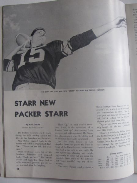 1960 GREEN BAY PACKERS YEAR BOOK - TEAM'S FIRST YEARBOOK IN FRANCHISE HISTORY!
