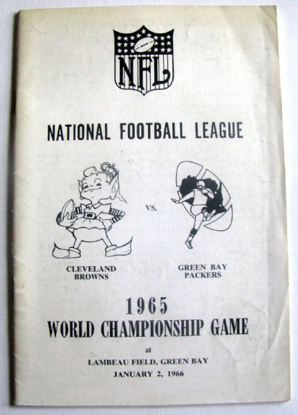 1965 NFL CHAMPIONSHIP GAME PRESS GUIDE- GREEN BAY PACKERS / CLEVELAND BROWNS