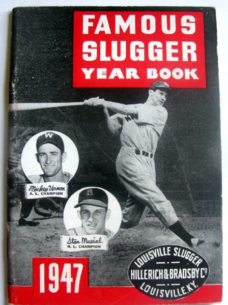 1947 FAMOUS SLUGGER YEAR BOOK - MUSIAL & VERNON COVER