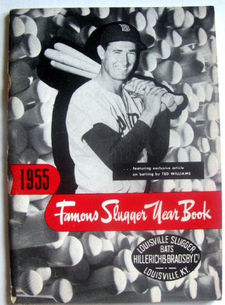1955 FAMOUS SLUGGER YEAR BOOK w/TED WILLIAMS COVER