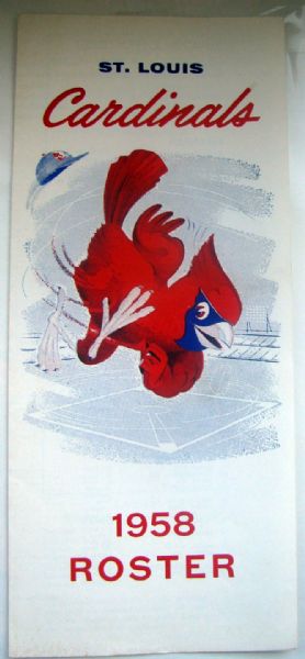 1958 ST. LOUIS CARDINALS ROSTER/SCHEDULE  BOOKLET