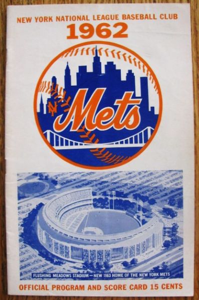 1962 NEW YORK METS BASEBALL PROGRAM 