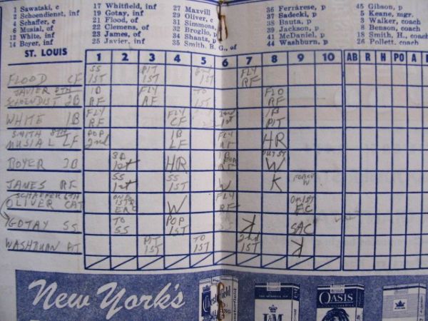 1962 NEW YORK METS BASEBALL PROGRAM 