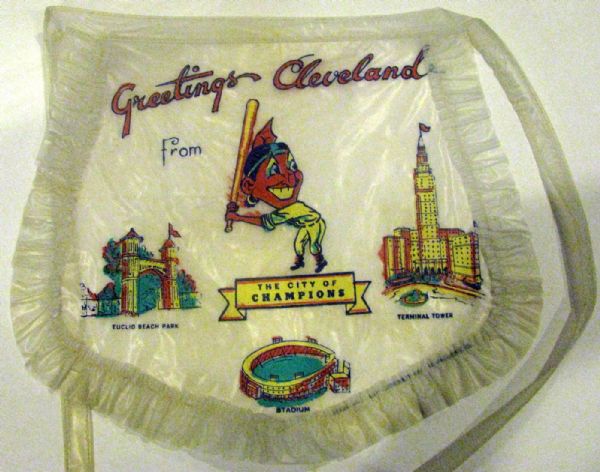 40's/50's CLEVELAND INDIANS APRON w/CHIEF WAHOO