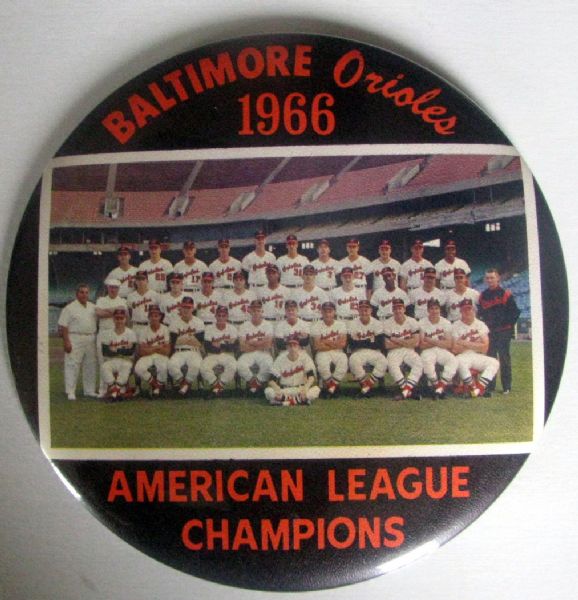 1966 BALTIMORE ORIOLES AMERICAN LEAGUE CHAMPIONS TEAM PHOTO PIN