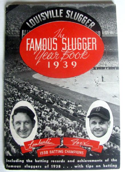 1939 FAMOUS SLUGGER YEARBOOK w/FOXX & LOMBARDI