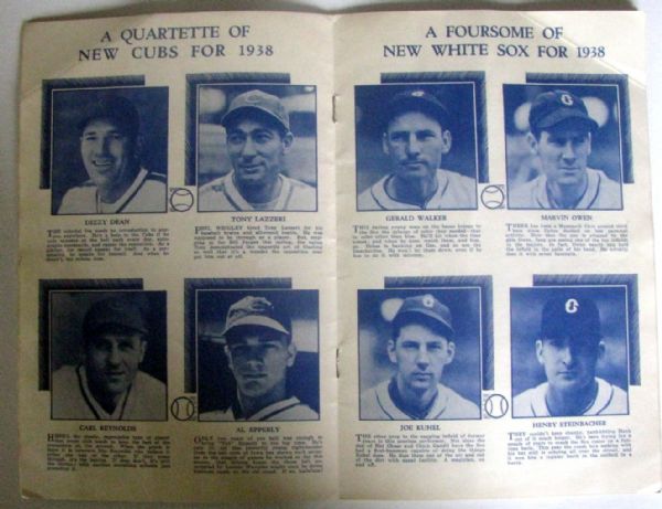 1938 CHICAGO CUBS / CHICAGO WHITE SOX mini YEARBOOK