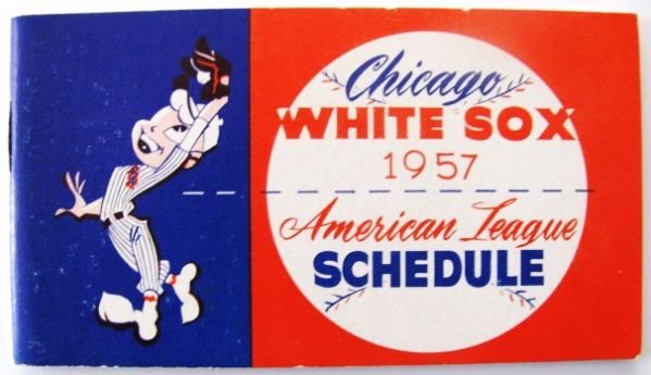 1957 AMERICAN LEAGUE BASEBALL SCHEDULE BOOKLET - CHICAGO WHITE SOX ISSUE