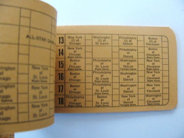 1947 AMERICAN LEAGUE BASEBALL SCHEDULE BOOKLET - CLEVELAND INDIANS ISSUE