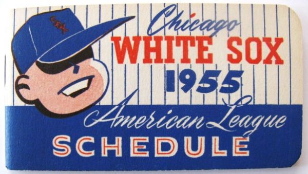 1955 AMERICAN LEAGUE BASEBALL SCHEDULE BOOKLET - CHICAGO WHITE SOX ISSUE 