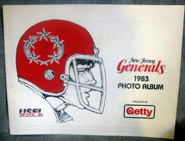 1983 USFL NEW JERSEY GENERALS PHOTO ALBIM w/HERSHEL WALKER