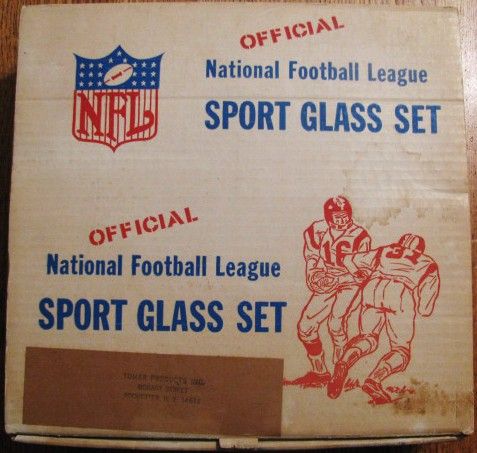 1964 NFL HICKOK GLASS SET - WESTERN DIVISION w/BOX