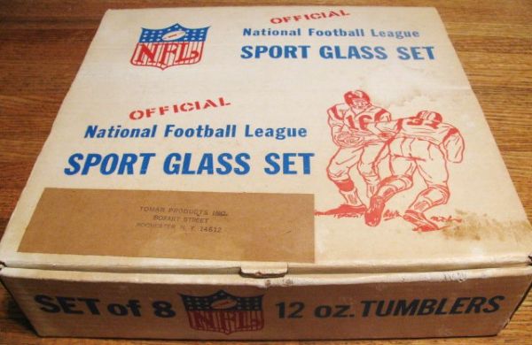 1964 NFL HICKOK GLASS SET - WESTERN DIVISION w/BOX