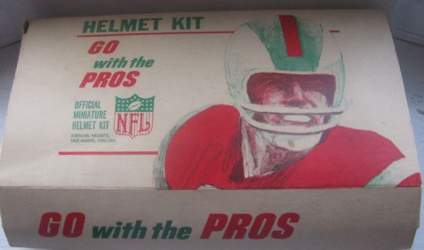 60's MINIATURE NFL HELMET KIT w/BOX - WESTERN DIVISION