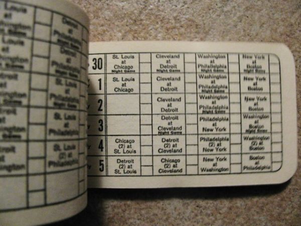 1953 AMERICAN LEAGUE BASEBALL SCHEDULE BOOKLET - CHICAGO WHITE SOX ISSUE