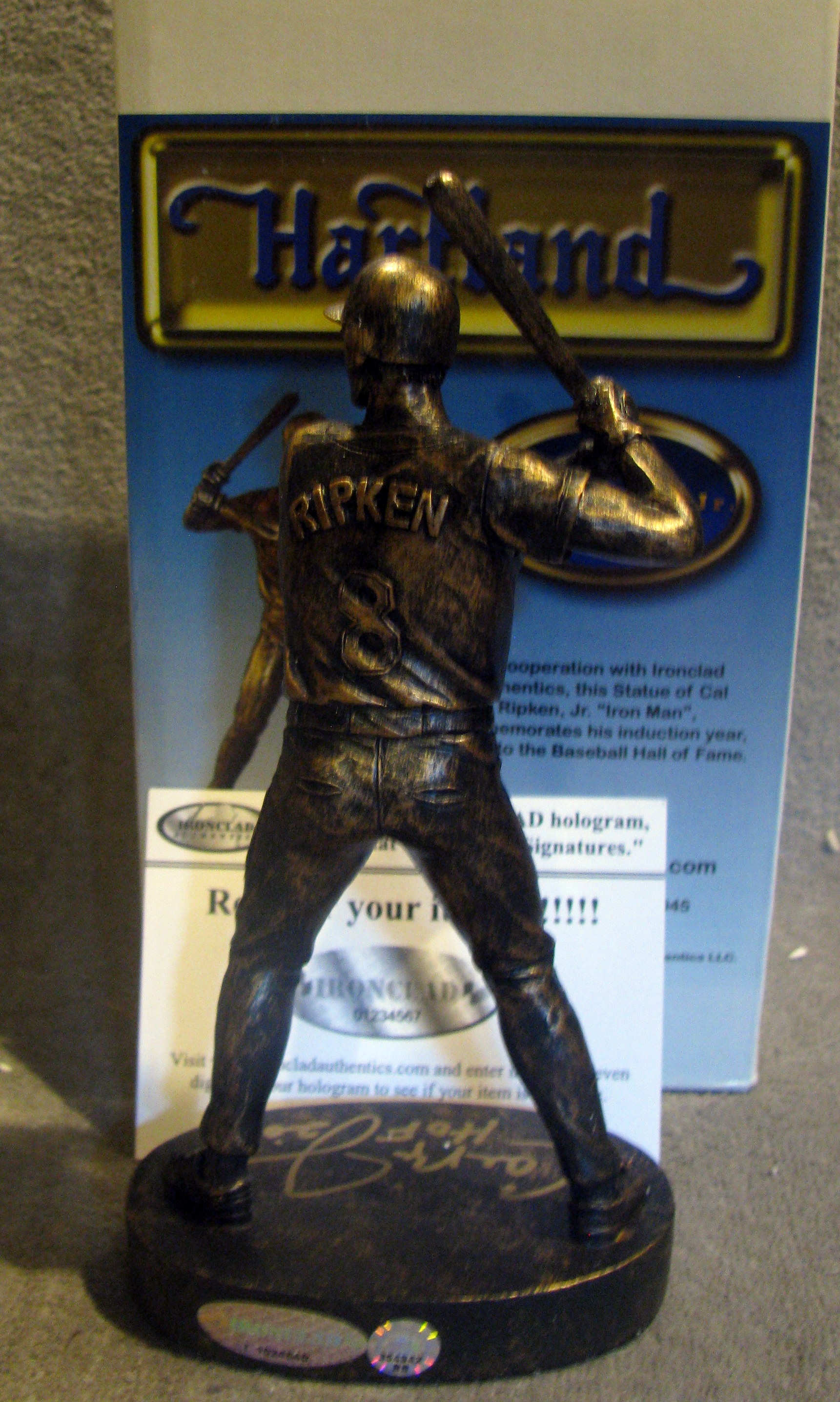 Cal Ripken Jr. Statue Lot Detail - CAL RIPKEN JR. SIGNED
