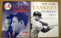 1964 NEW YORK YANKEES YEARBOOKS - 2 - OFFICIAL & JAY ISSUE