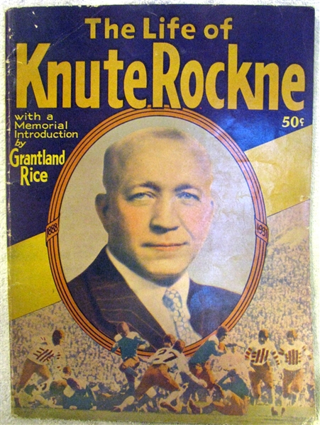 1931 THE LIFE OF KNUTE ROCKNE MEMORIAL MAGAZINE