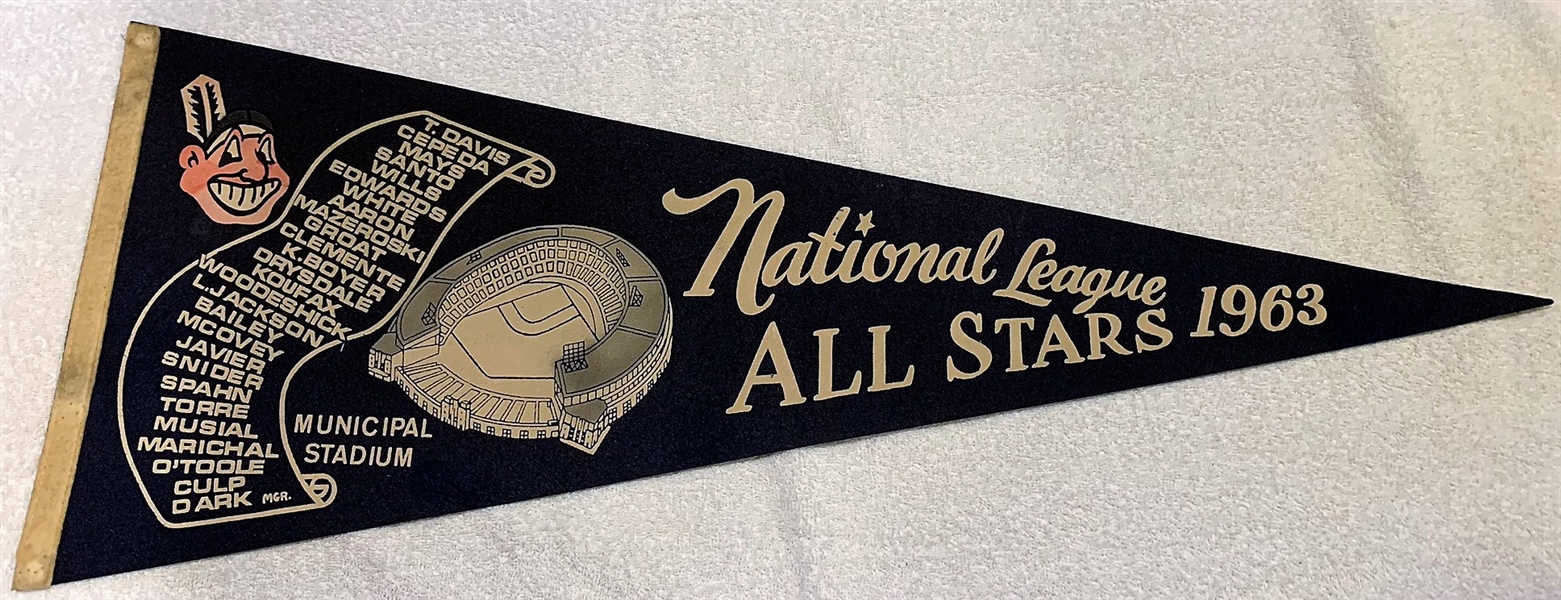 1963 ALL-STAR PENNANT @ CLEVELAND
