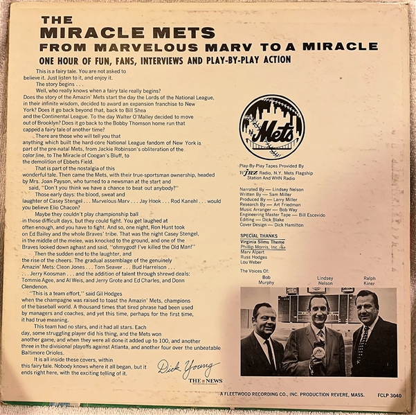 1969 THE MIRACLE METS RECORD ALBUM