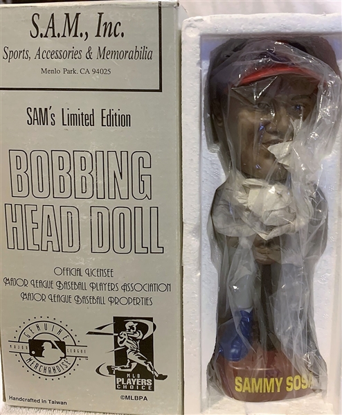 90's SAMMY SOSA SAM's BOBBING HEAD w/BOX