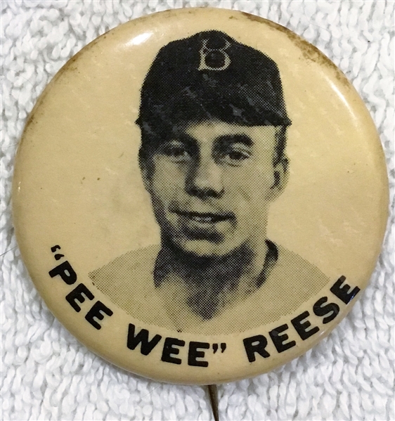 40's / 50's PEE WEE REESE PM-10 PIN - BROOKLYN DODGERS