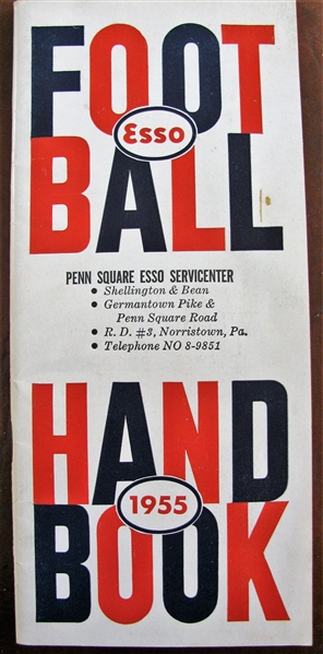 1955 PRO & COLLEGE FOOTBALL SCHEDULE & HANDBOOK