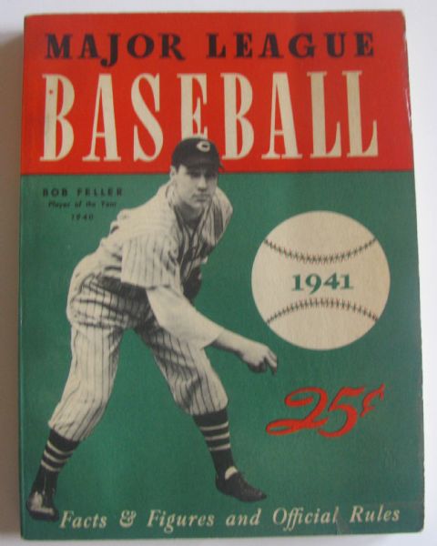 1941 MAJOR LEAGUE BASEBALL BOOKLET - FELLER COVER