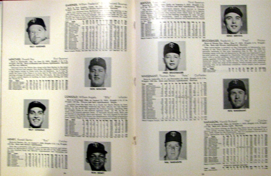 1961 MINNESOTA TWINS YEARBOOK- 1st YEAR OF FRANCHISE