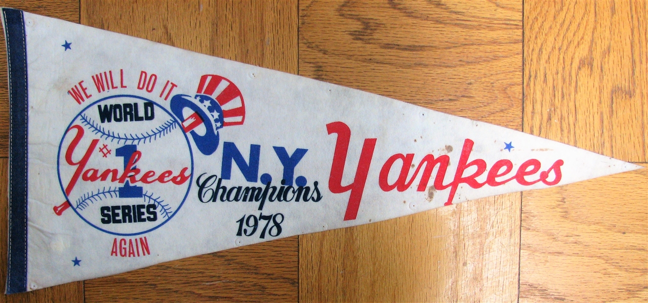 1978 NEW YORK YANKEES WORLD SERIES PENNANT