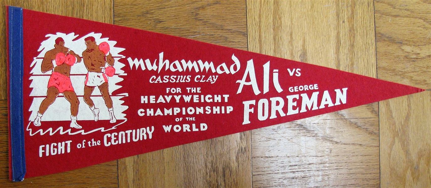 1974 ALI VS FOREMAN PENNANT - RUMBLE IN THE JUNGLE