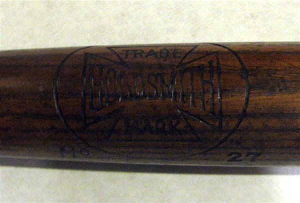 VINTAGE 1900's GOLDSMITH MUSHROOM STYLE BAT