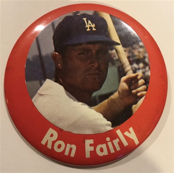 1965 RON FAIRLY  WORLD SERIES PIN- COLOR VERSION