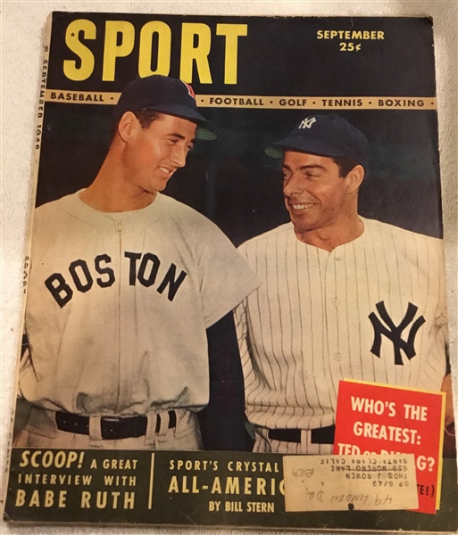 SEPTEMBER 1948 SPORT MAGAZINE w/DIMAGGIO & WILLIAMS COVER
